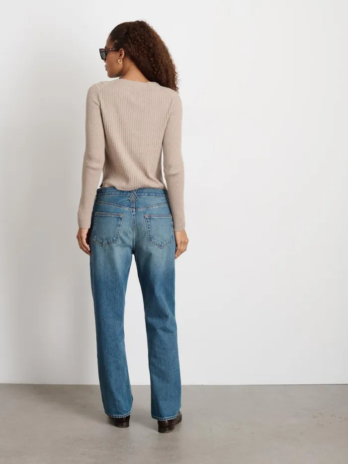 Alex Mill Sweaters Women Kristin Ribbed Cardigan Pumice