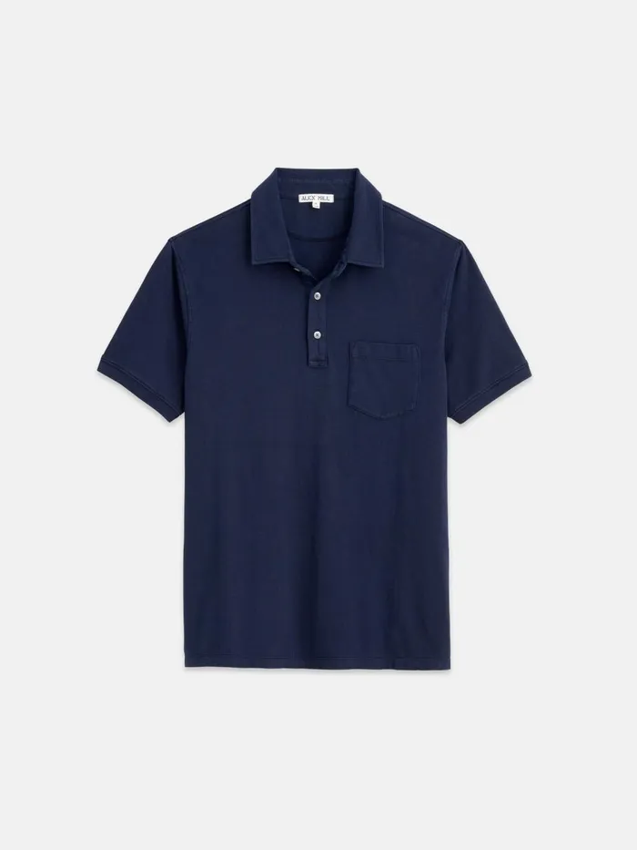 Alex Mill Tees Polos Men Standard Polo In Slub Cotton Navy