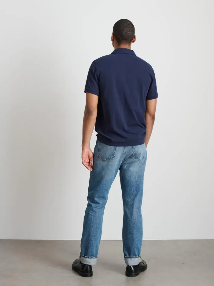 Alex Mill Tees Polos Men Standard Polo In Slub Cotton Navy