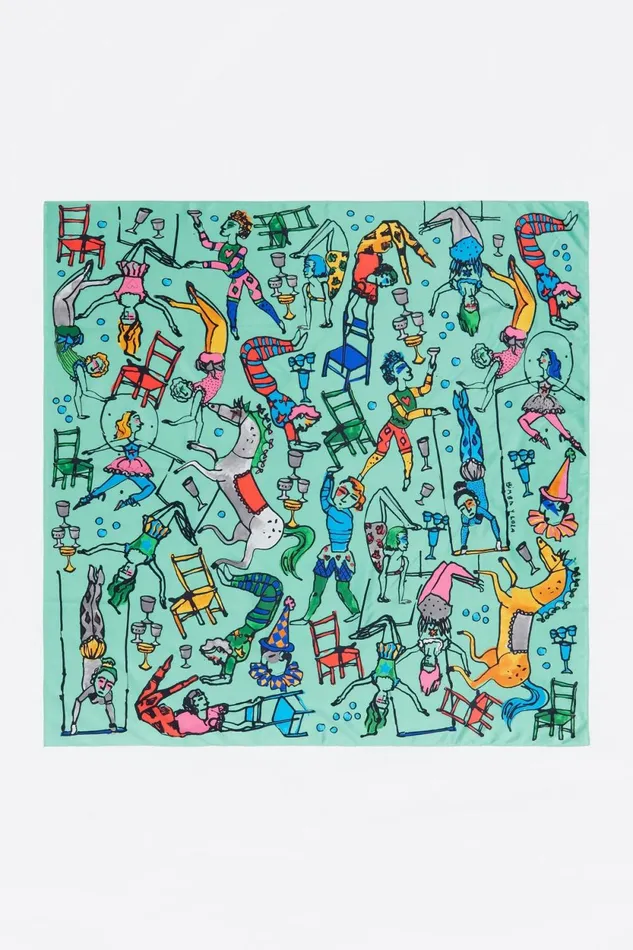 Aquamarine Circus Scarf Aquamarine Women Bimba Y Lola Scarves