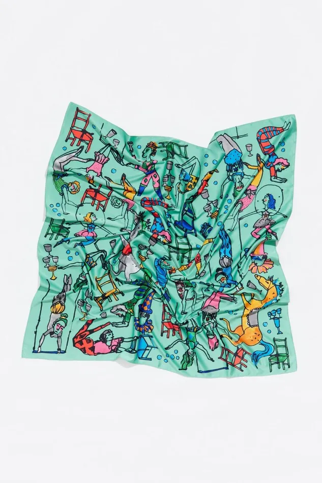 Aquamarine Circus Scarf Aquamarine Women Bimba Y Lola Scarves
