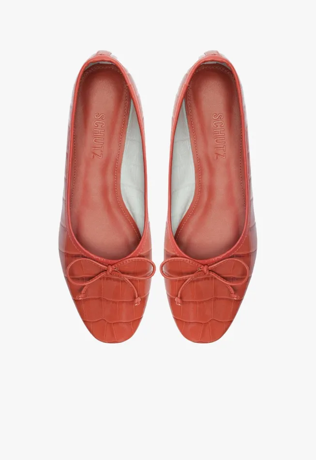 Arissa Ballet Flat Orange Women Schutz Shoes Ballerinas