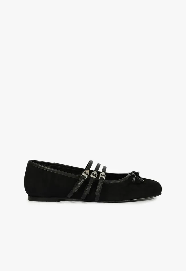 Arissa Strap Ballet Flat Black Women Schutz Shoes Ballerinas