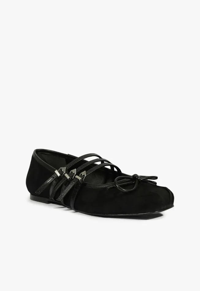 Arissa Strap Ballet Flat Black Women Schutz Shoes Ballerinas