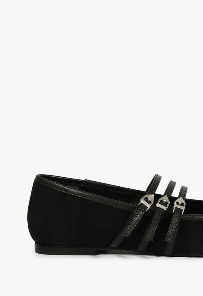Arissa Strap Ballet Flat Black Women Schutz Shoes Ballerinas