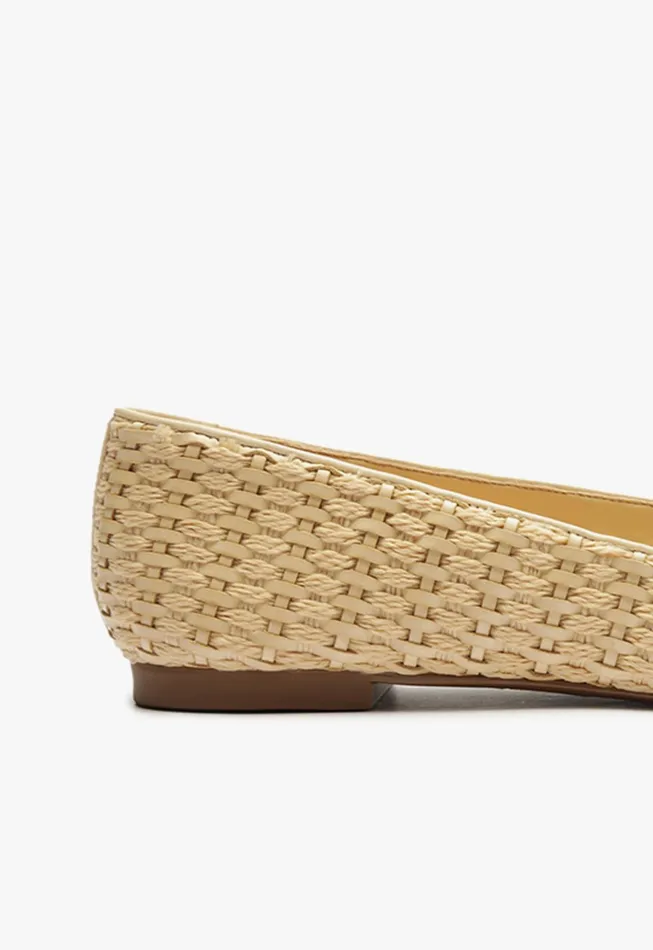 Arissa Straw Ballet Flat Beige Women Schutz Shoes Ballerinas