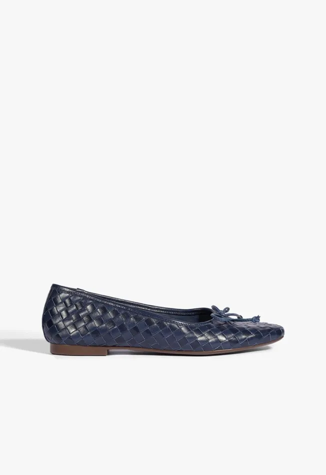 Arissa Woven Ballet Flat Blue Women Schutz Shoes Ballerinas