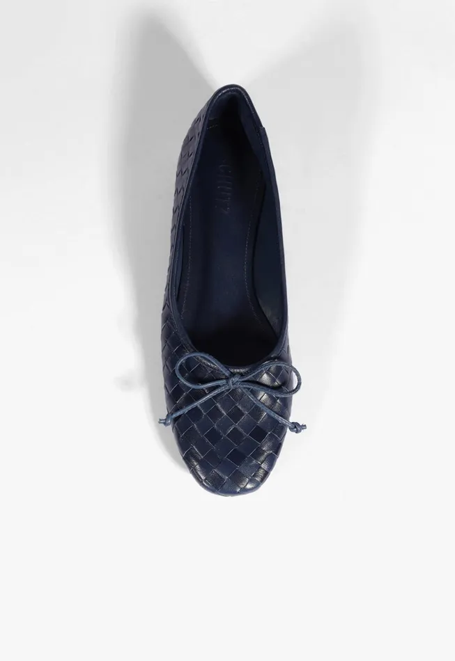 Arissa Woven Ballet Flat Blue Women Schutz Shoes Ballerinas