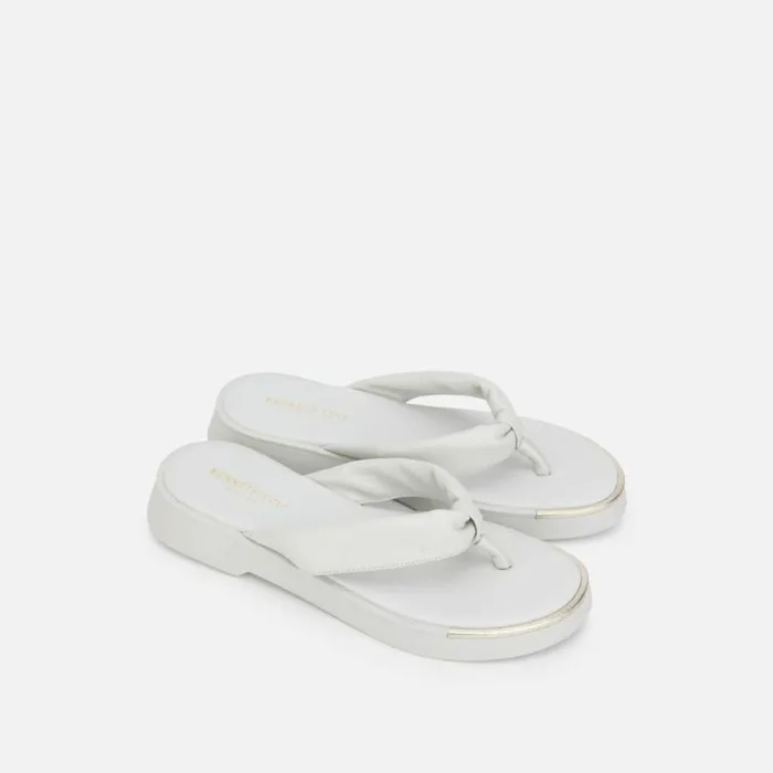 Athens Flatform Thong Sandal Ecru Women Kenneth Cole Sandals