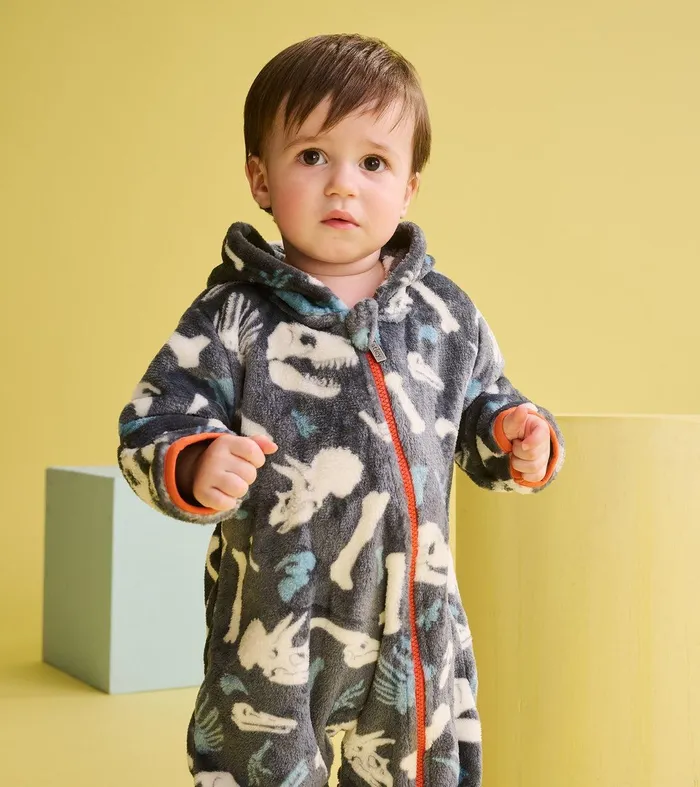 Baby Boys Dino Fossils Fleece Suit Hatley