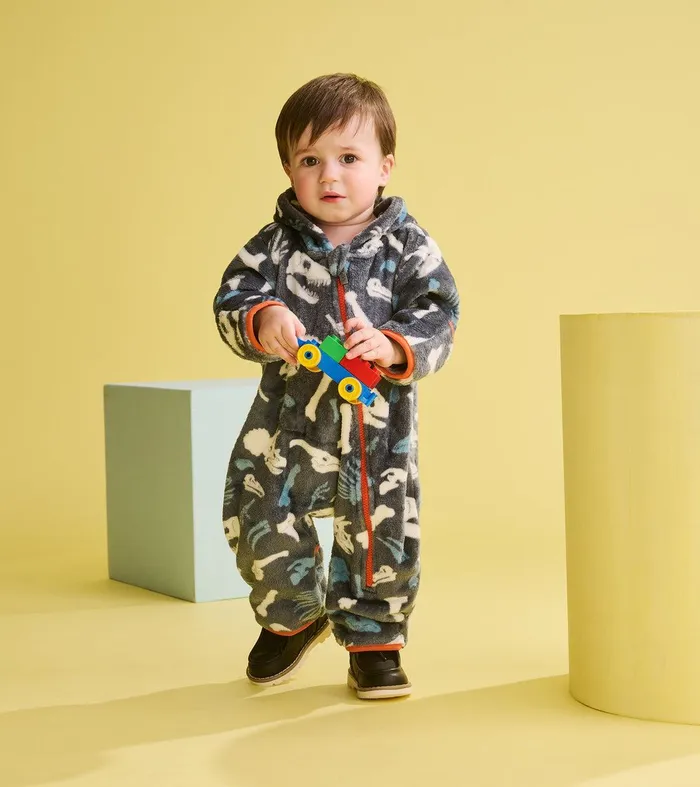 Baby Boys Dino Fossils Fleece Suit Hatley