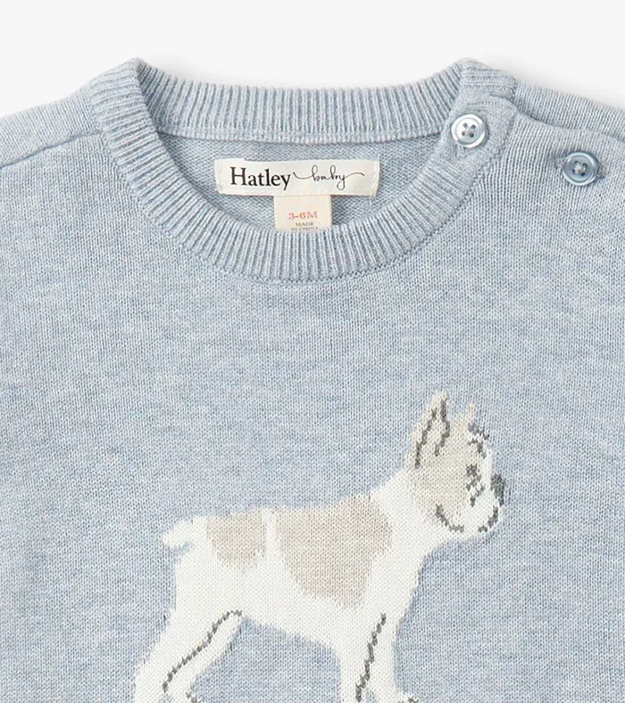 Baby Boys Little Bulldog Sweater Romper Hatley