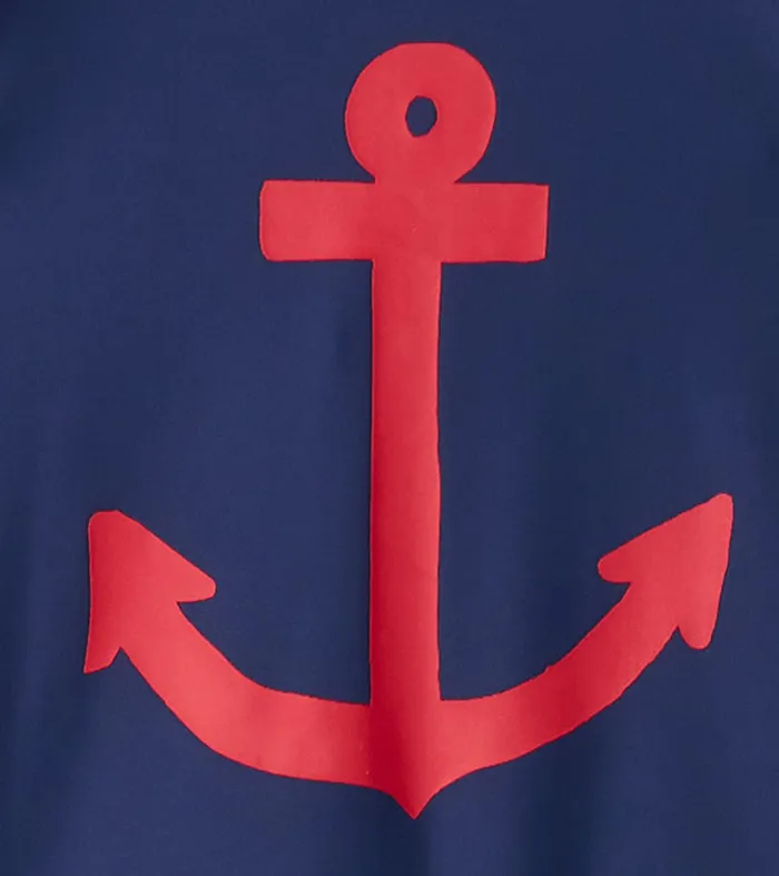 Baby Boys Nautical Anchor OnePiece Rashguard Hatley