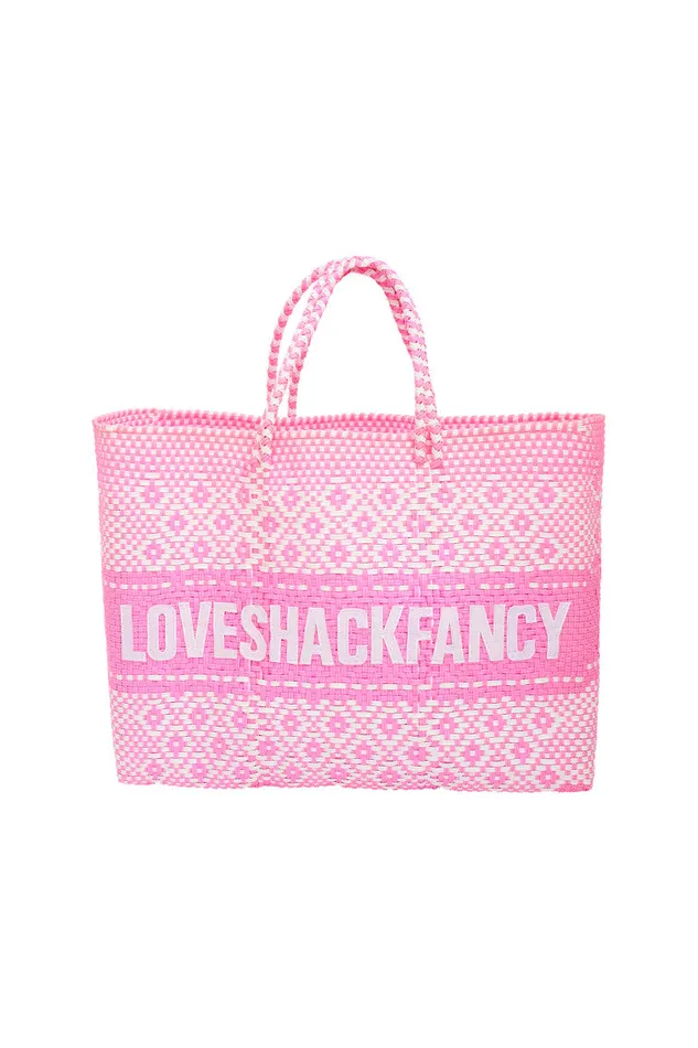 Bags and Travel Women LoveShackFancy Leslie Sulman Tote Pink