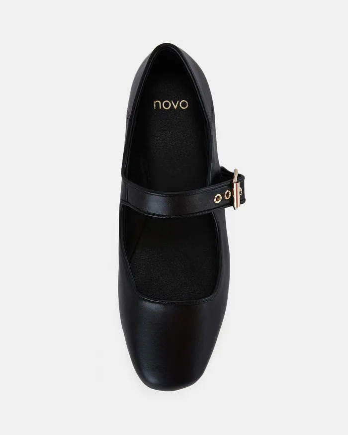 Ballet Flats Women NOVO Shoes CESENA BLACK Ballet Flats
