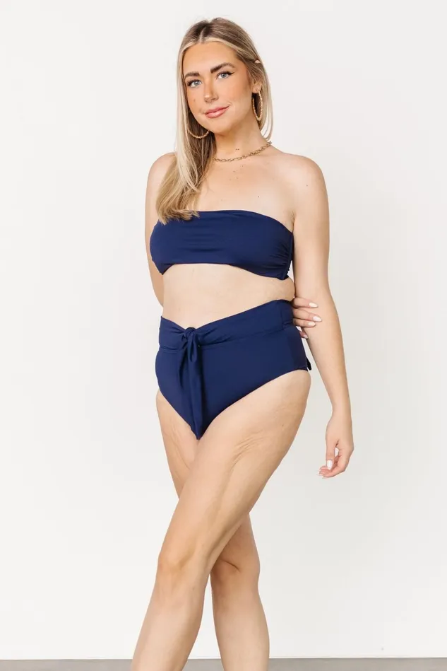 Baltic Born Bikini Women Milos High Waist Bikini Bottom Navy Baltic Born Bikini Women Milos High Waist Bikini Bottom Navy