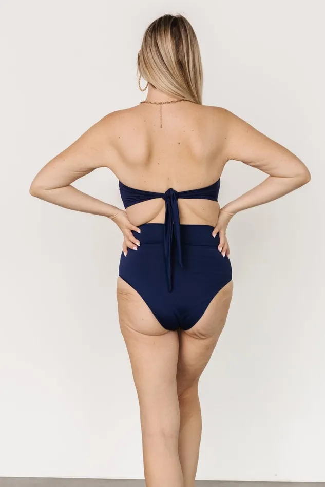Baltic Born Bikini Women Milos High Waist Bikini Bottom Navy Baltic Born Bikini Women Milos High Waist Bikini Bottom Navy
