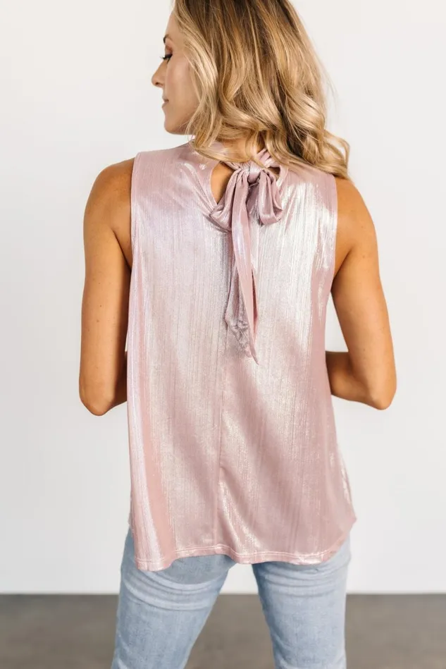 Baltic Born Blouses Shirts Women Halo Shimmer Tank Top Pink