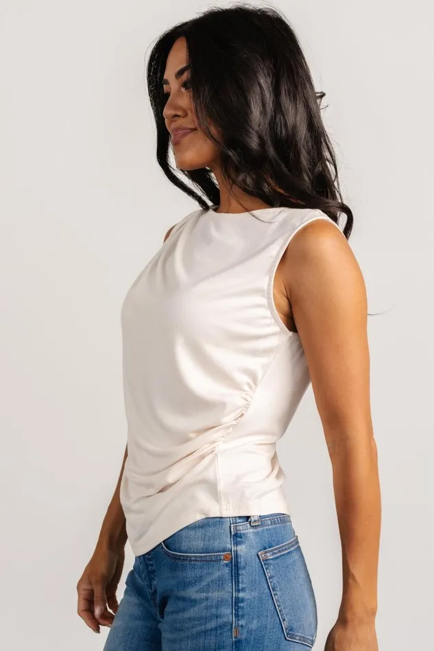 Baltic Born Blouses Shirts Women Jia Ruched Tank Top Beige Baltic Born Blouses Shirts Women Jia Ruched Tank Top Beige