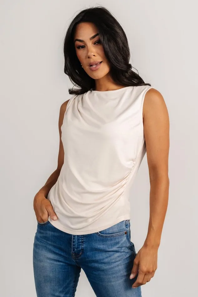 Baltic Born Blouses Shirts Women Jia Ruched Tank Top Beige Baltic Born Blouses Shirts Women Jia Ruched Tank Top Beige