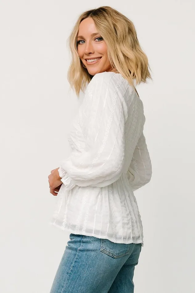 Baltic Born Blouses Shirts Women Priscilla Embroidered Top Ivory Baltic Born Blouses Shirts Women Priscilla Embroidered Top Ivory