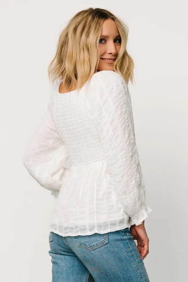 Baltic Born Blouses Shirts Women Priscilla Embroidered Top Ivory Baltic Born Blouses Shirts Women Priscilla Embroidered Top Ivory