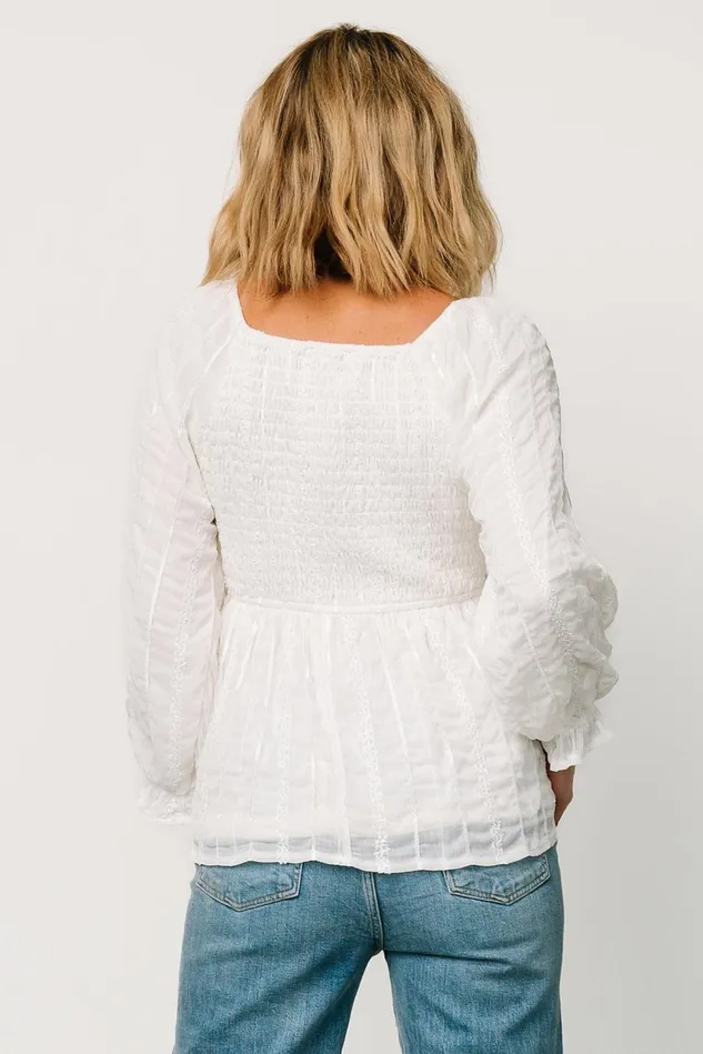 Baltic Born Blouses Shirts Women Priscilla Embroidered Top Ivory Baltic Born Blouses Shirts Women Priscilla Embroidered Top Ivory