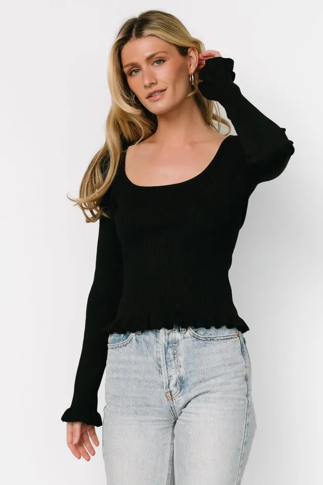 Baltic Born Blouses Shirts Women Tayla Knit Top Black