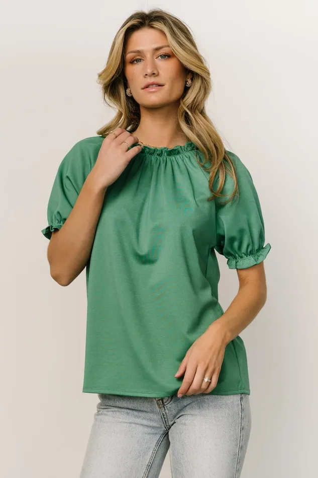 Baltic Born Blouses Shirts Women Vincent Top Green Baltic Born Blouses Shirts Women Vincent Top Green