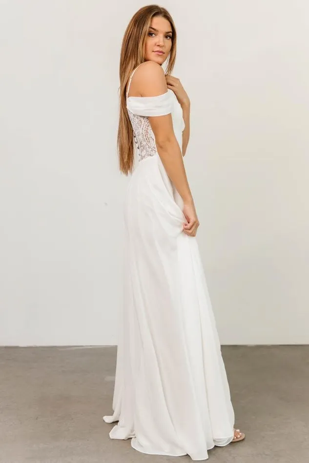 Baltic Born Bridal Women Bianca Lace Maxi Dress Off White