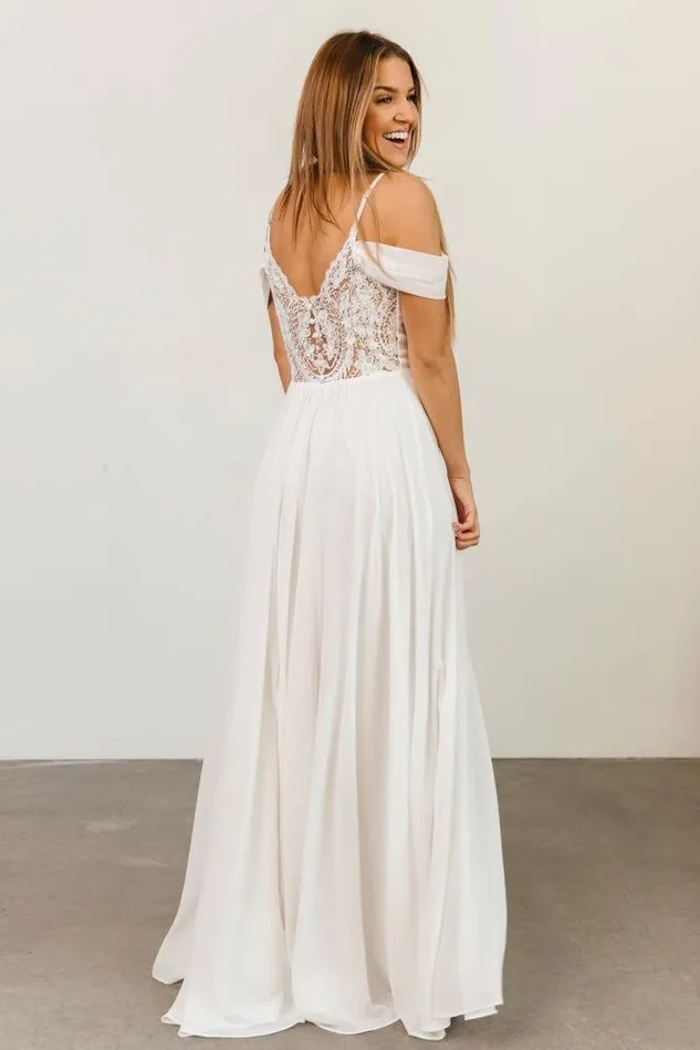 Baltic Born Bridal Women Bianca Lace Maxi Dress Off White