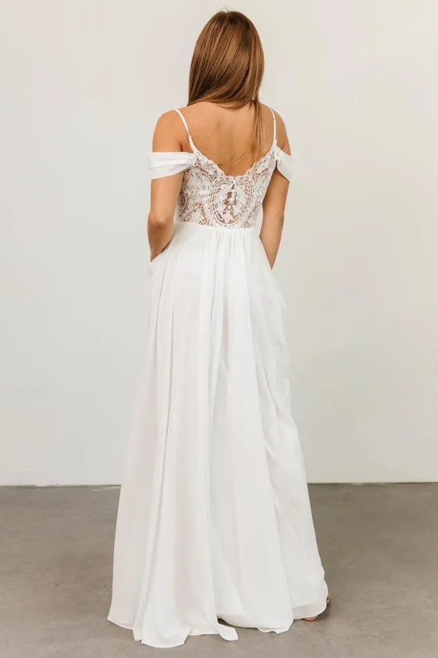 Baltic Born Bridal Women Bianca Lace Maxi Dress Off White