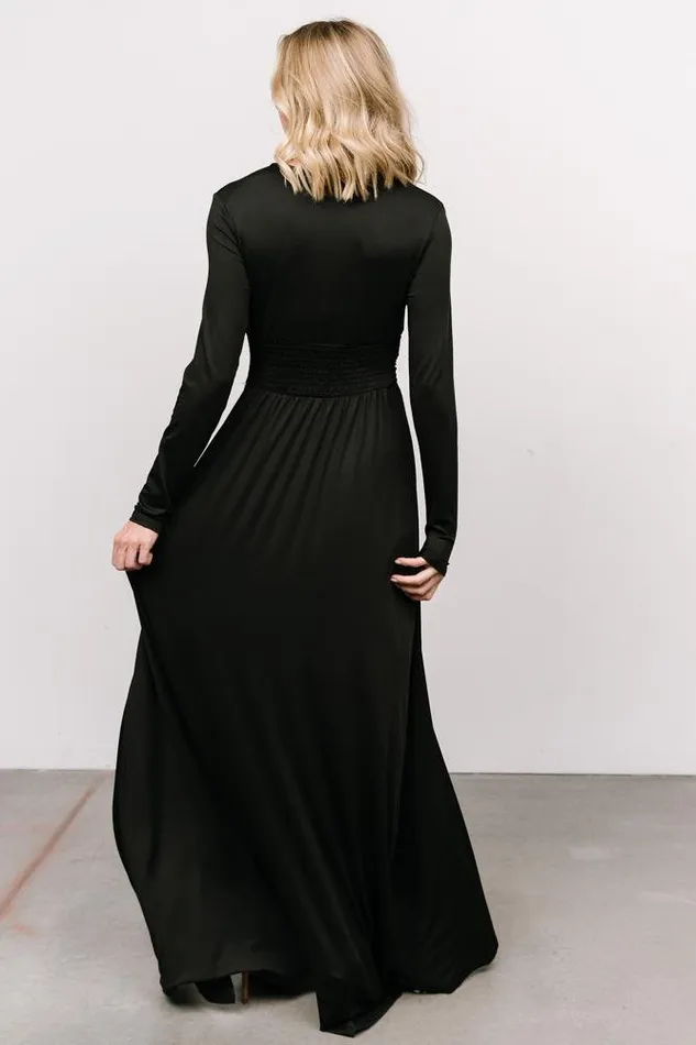 Baltic Born Bump Friendly Women Arianna Maxi Dress Black