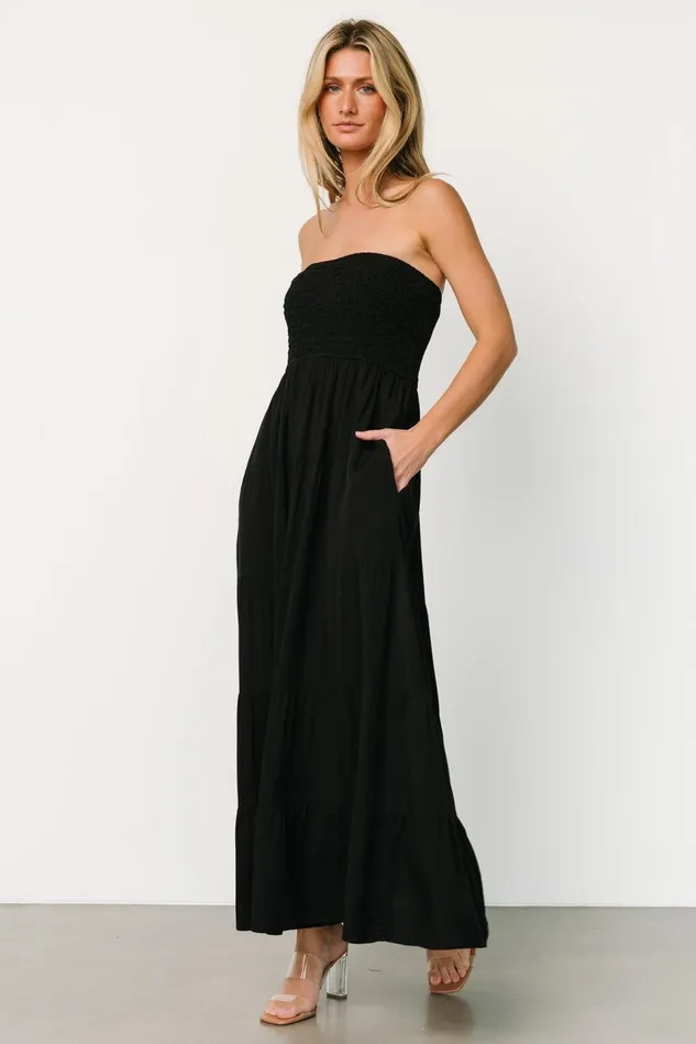 Baltic Born Cover Ups Women Domenica Strapless Maxi Dress Black Baltic Born Cover Ups Women Domenica Strapless Maxi Dress Black