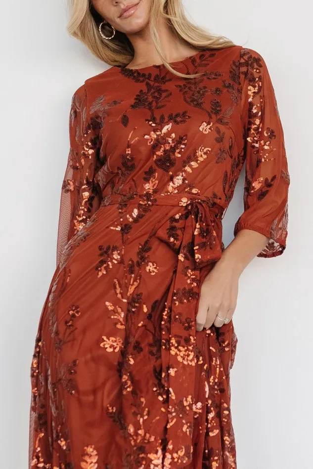 Baltic Born Embellished Sequin Women Destiny Sequin Maxi Dress Cinnamon Baltic Born Embellished Sequin Women Destiny Sequin Maxi Dress Cinnamon