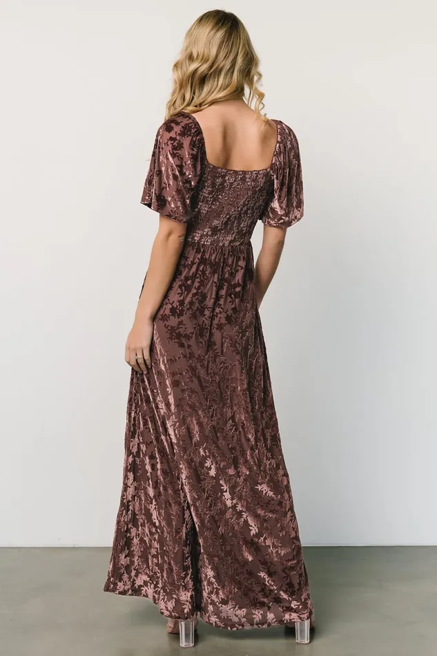 Baltic Born Mother Of The Bride Women Everley Velvet Maxi Dress Espresso Baltic Born Mother Of The Bride Women Everley Velvet Maxi Dress Espresso