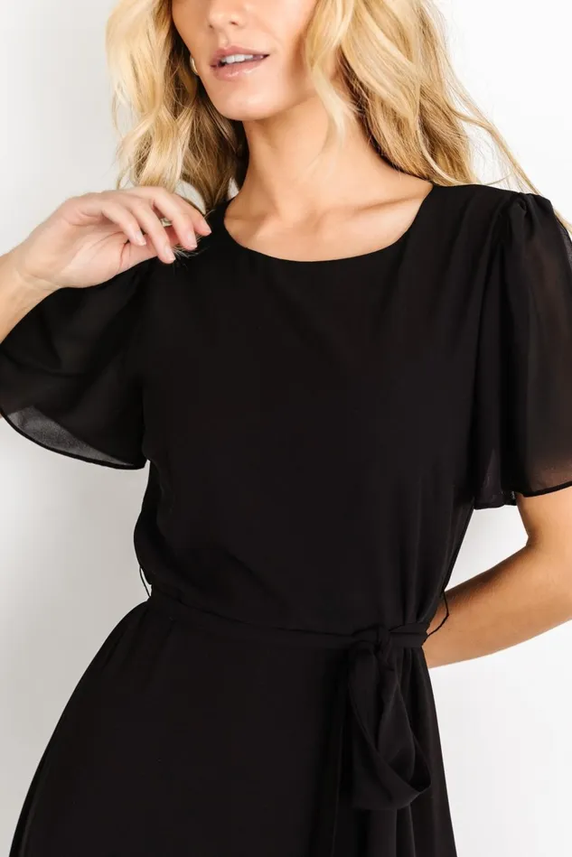 Baltic Born Mother Of The Bride Women Naomi Short Sleeve Maxi Dress Black