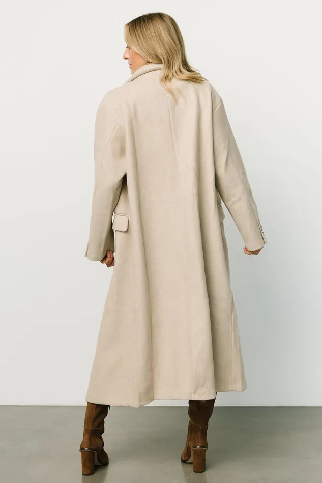 Baltic Born Outerwear Women Anderson Double Breasted Coat Natural