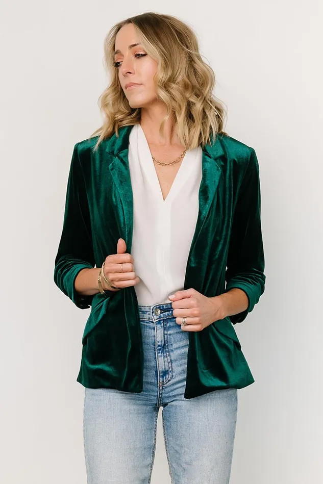 Baltic Born Outerwear Women Brinton Velvet Blazer Dark Green Baltic Born Outerwear Women Brinton Velvet Blazer Dark Green