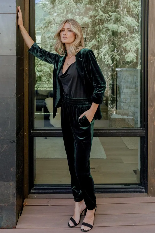 Baltic Born Outerwear Women Brinton Velvet Blazer Dark Green Baltic Born Outerwear Women Brinton Velvet Blazer Dark Green