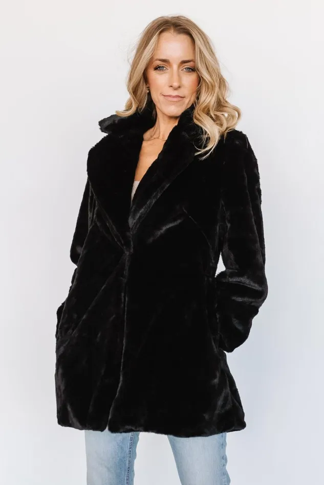 Baltic Born Outerwear Women Narla Faux Fur Coat Black Baltic Born Outerwear Women Narla Faux Fur Coat Black