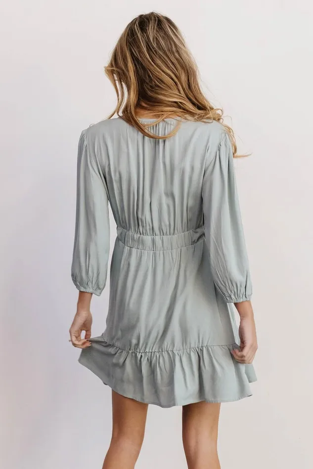 Baltic Born Short Dresses Women Amelia Boho Mini Dress Sage