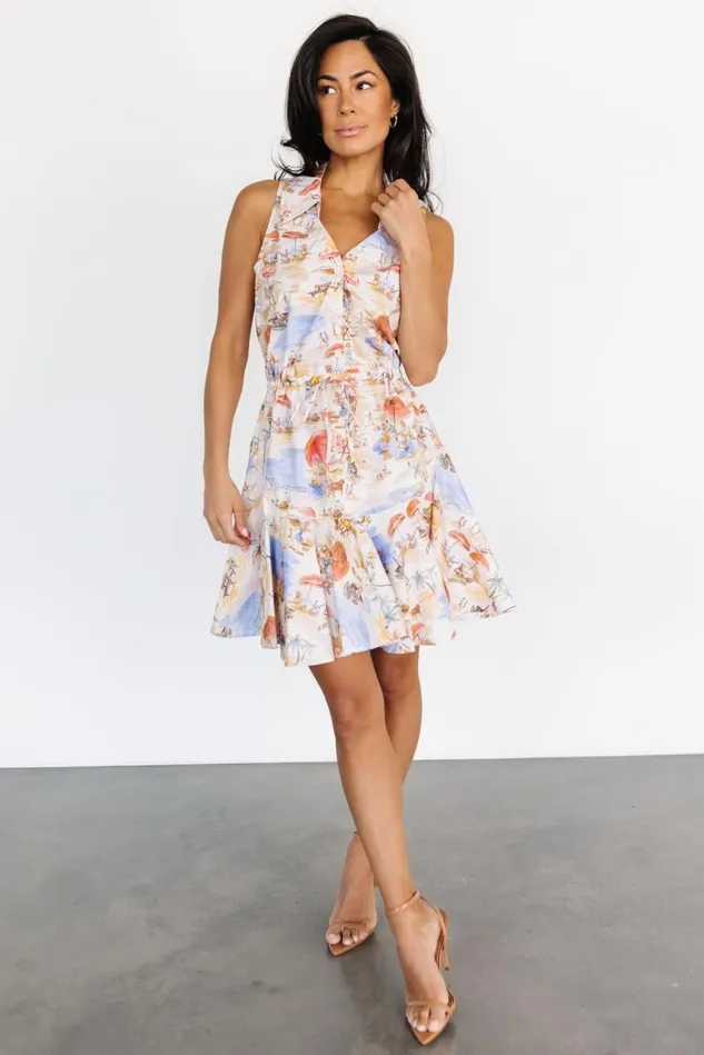 Baltic Born Short Dresses Women Cassis Short Dress Multi Print