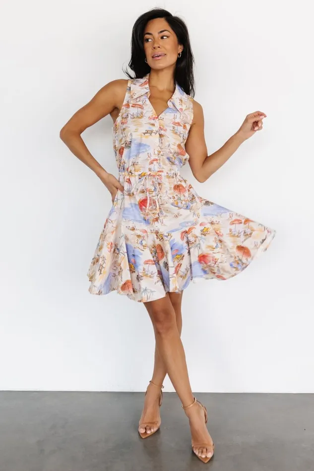 Baltic Born Short Dresses Women Cassis Short Dress Multi Print Baltic Born Short Dresses Women Cassis Short Dress Multi Print