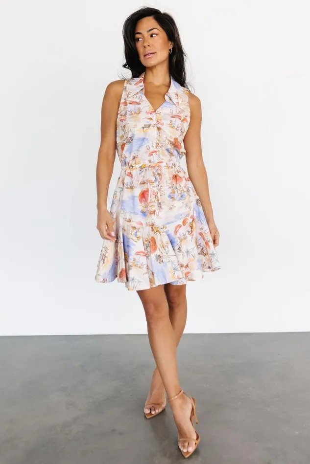 Baltic Born Short Dresses Women Cassis Short Dress Multi Print Baltic Born Short Dresses Women Cassis Short Dress Multi Print