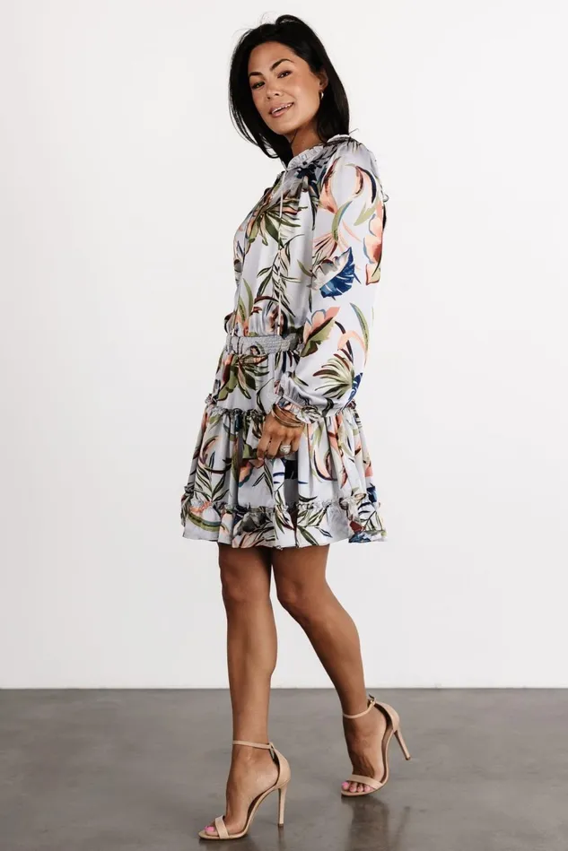 Baltic Born Short Dresses Women Kyra Mini Dress Light Blue Floral Baltic Born Short Dresses Women Kyra Mini Dress Light Blue Floral