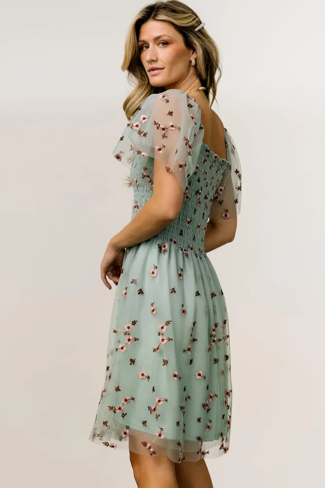 Baltic Born Short Dresses Women Tivoli Tulle Short Dress Sage Pink