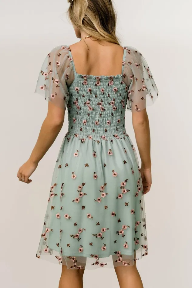 Baltic Born Short Dresses Women Tivoli Tulle Short Dress Sage Pink