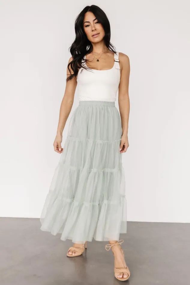 Baltic Born Skirts Women Galena Tulle Skirt Light Sage