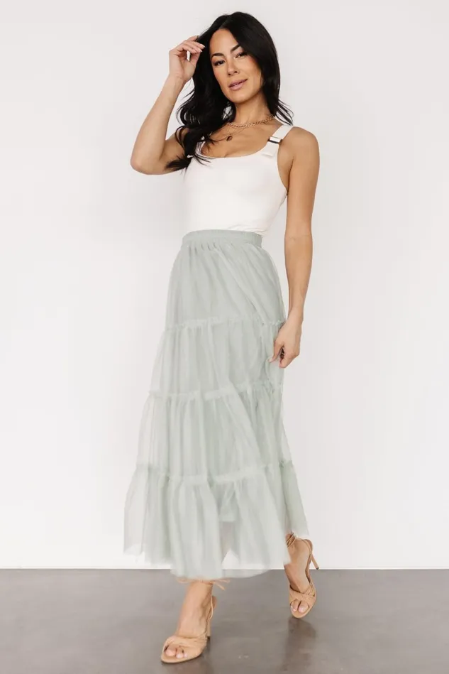 Baltic Born Skirts Women Galena Tulle Skirt Light Sage